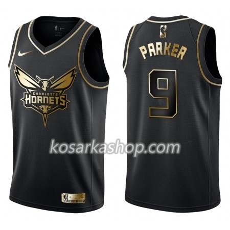 Dres Charlotte Hornets Tony Parker 9 Nike Crna Golden Edition Swingman